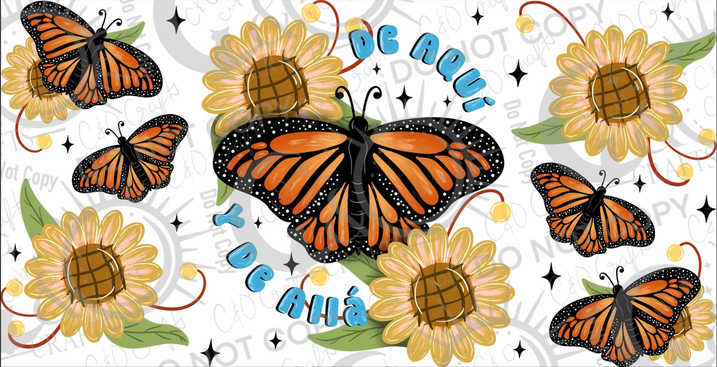 De Aqui y de Allá 16oz PNG