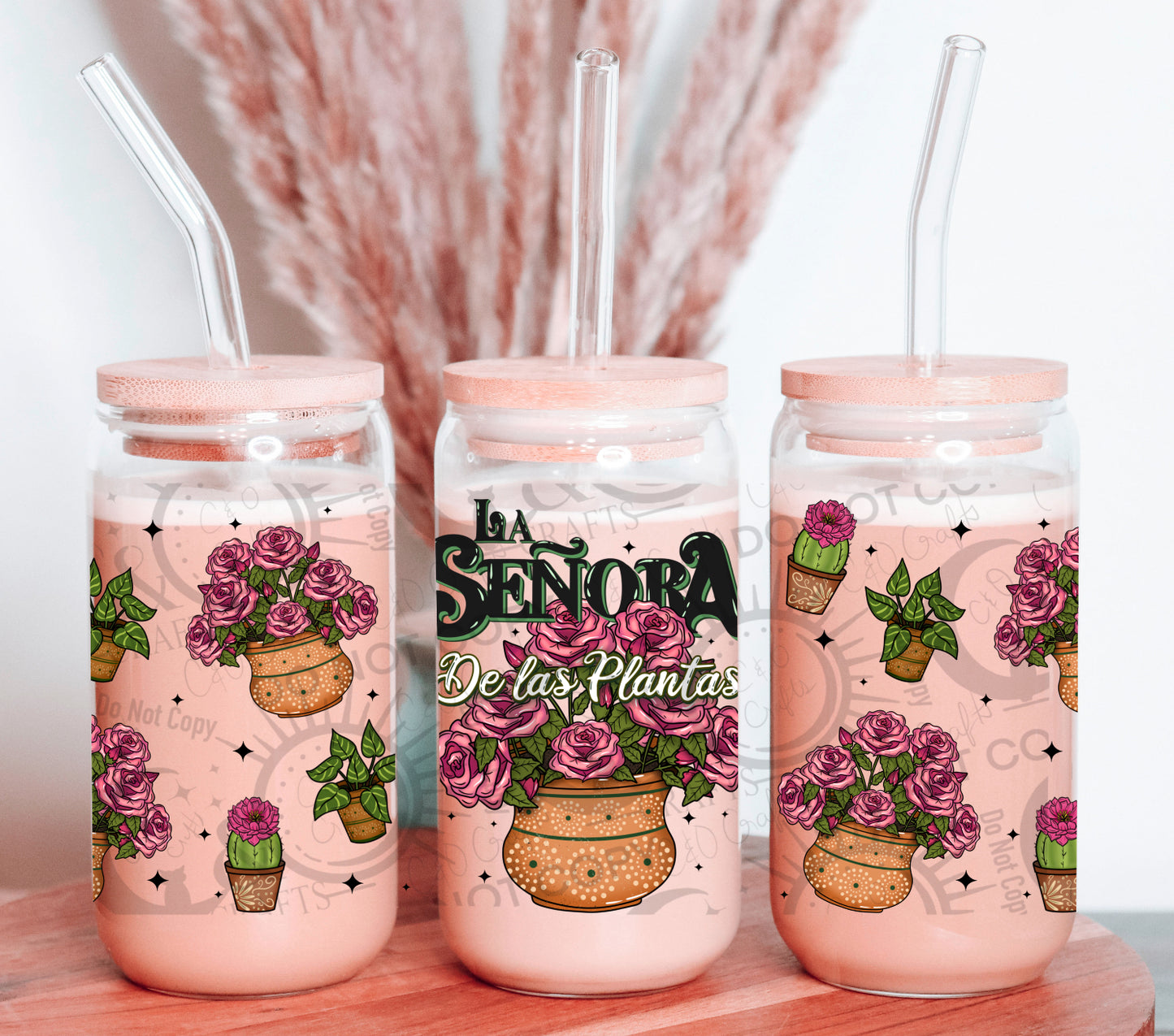 Floral Plant Señora 16oz PNG