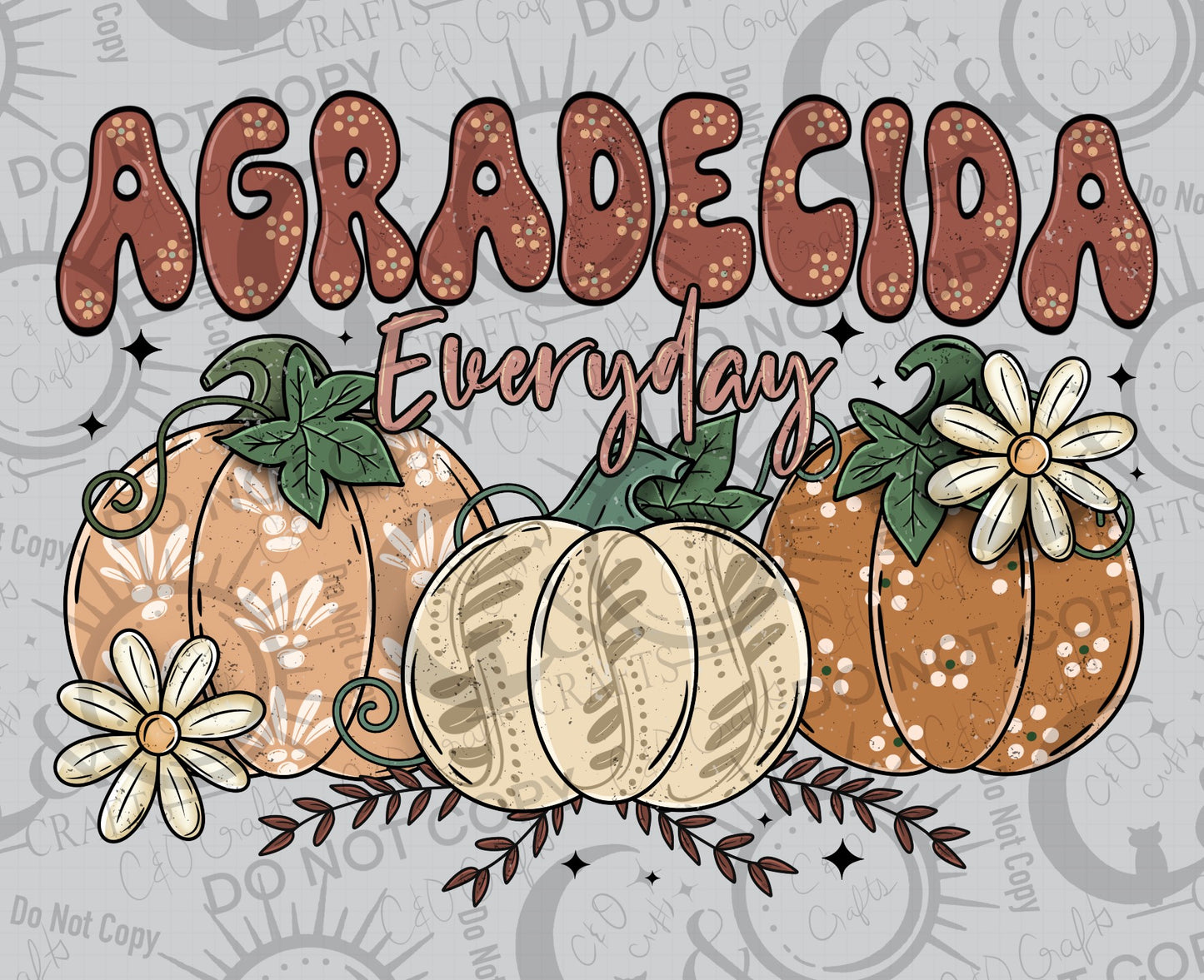 Agradecida Everyday PNG
