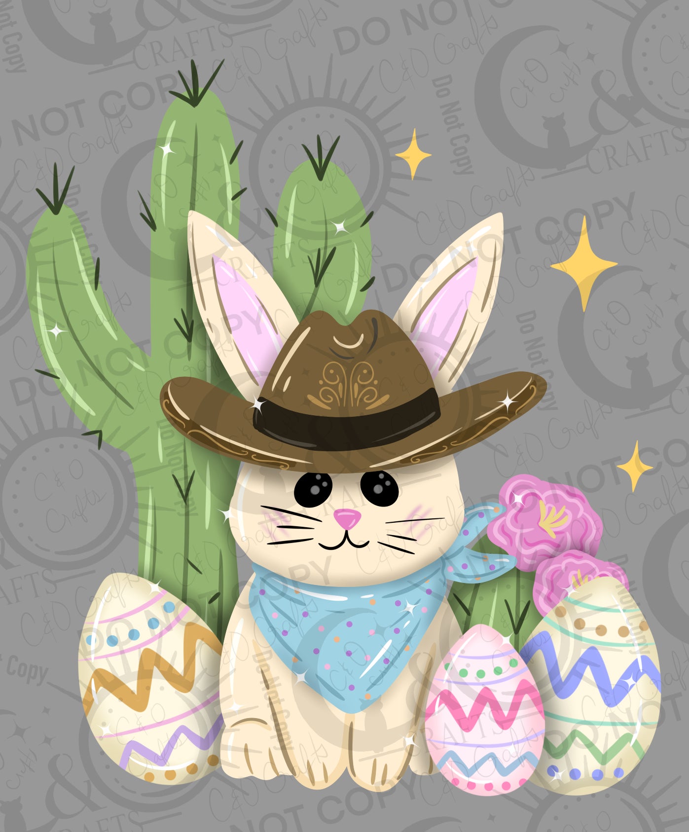 Vaquero Easter Bunny PNG