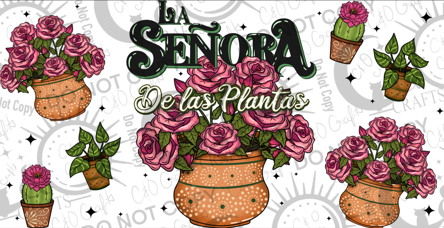 Floral Plant Señora 16oz PNG