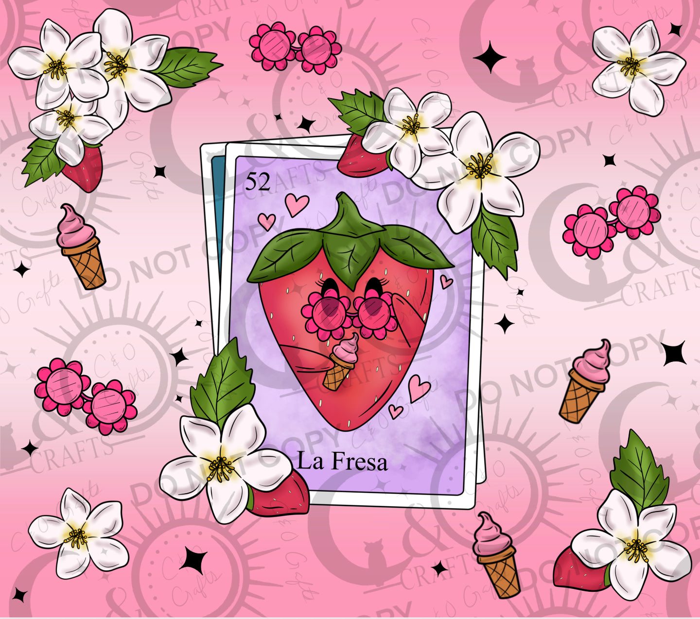 La Fresa Card 20oz Wrap