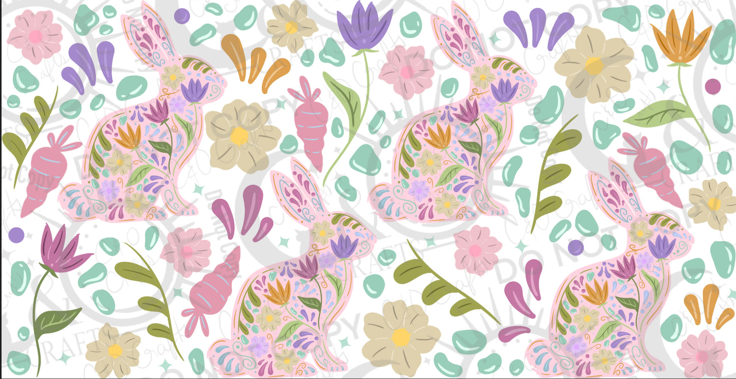 Talavera Bunny Pink 16oz PNG