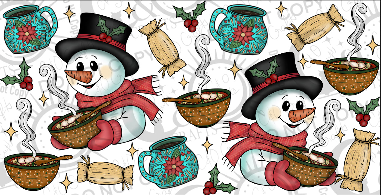 Pozole Snowman 16oz PNG