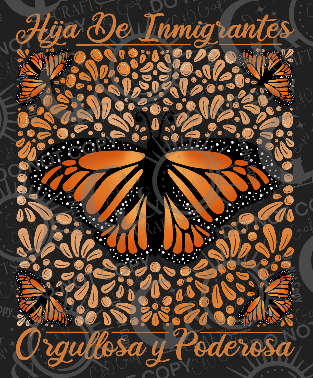 Hija Orgullosa Orange PNG
