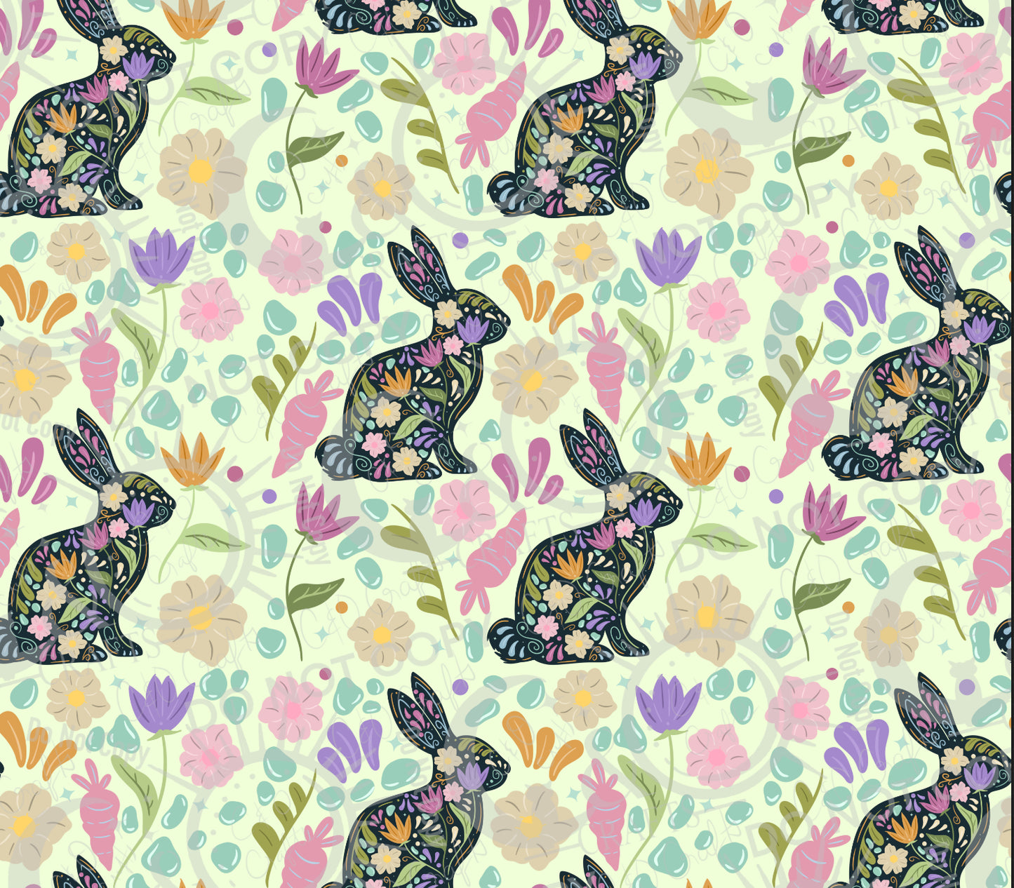 Talavera Bunny Seamless 20oz Wrap PNG