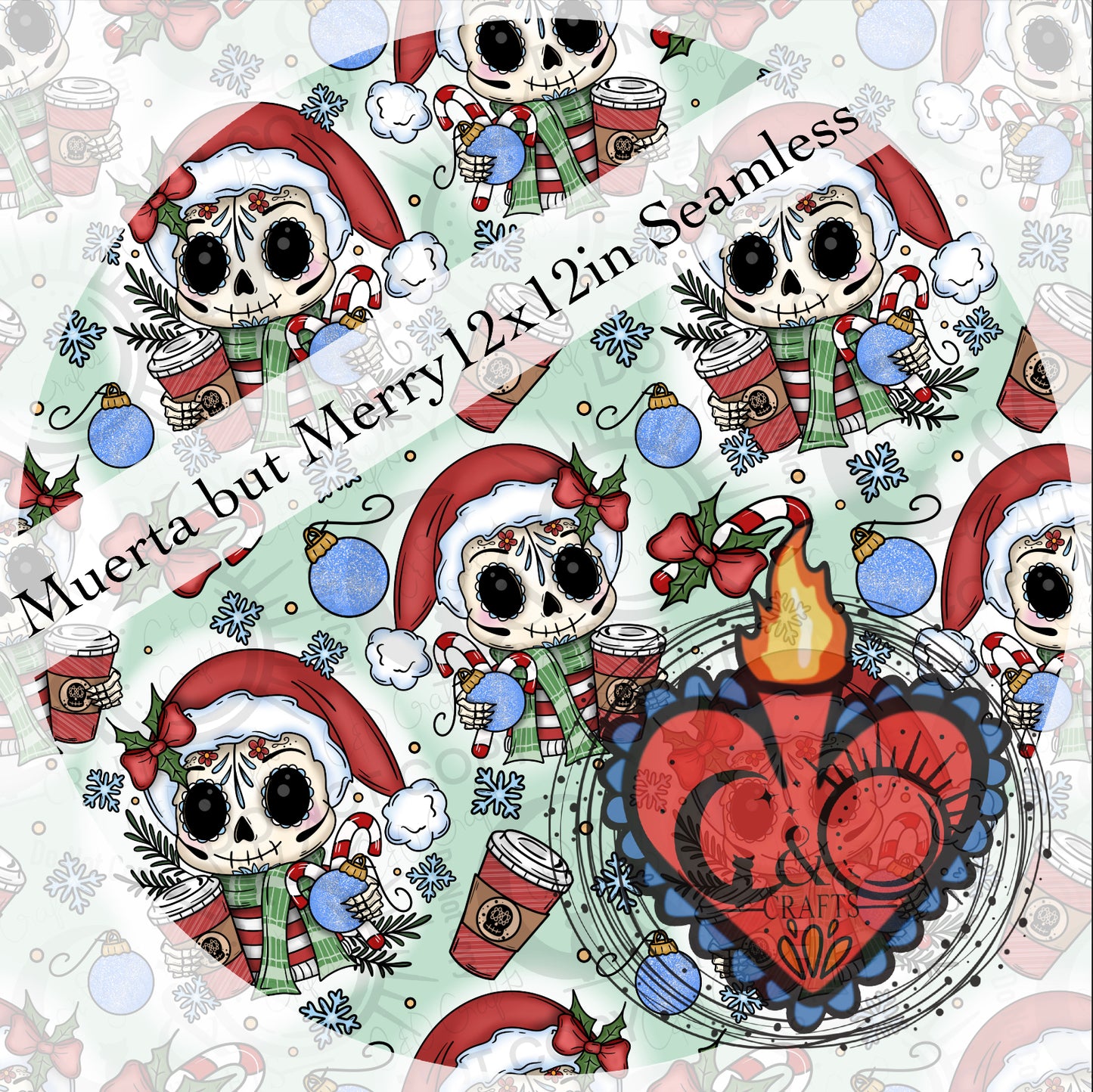 Muerta but Merry 12x12 Seamless
