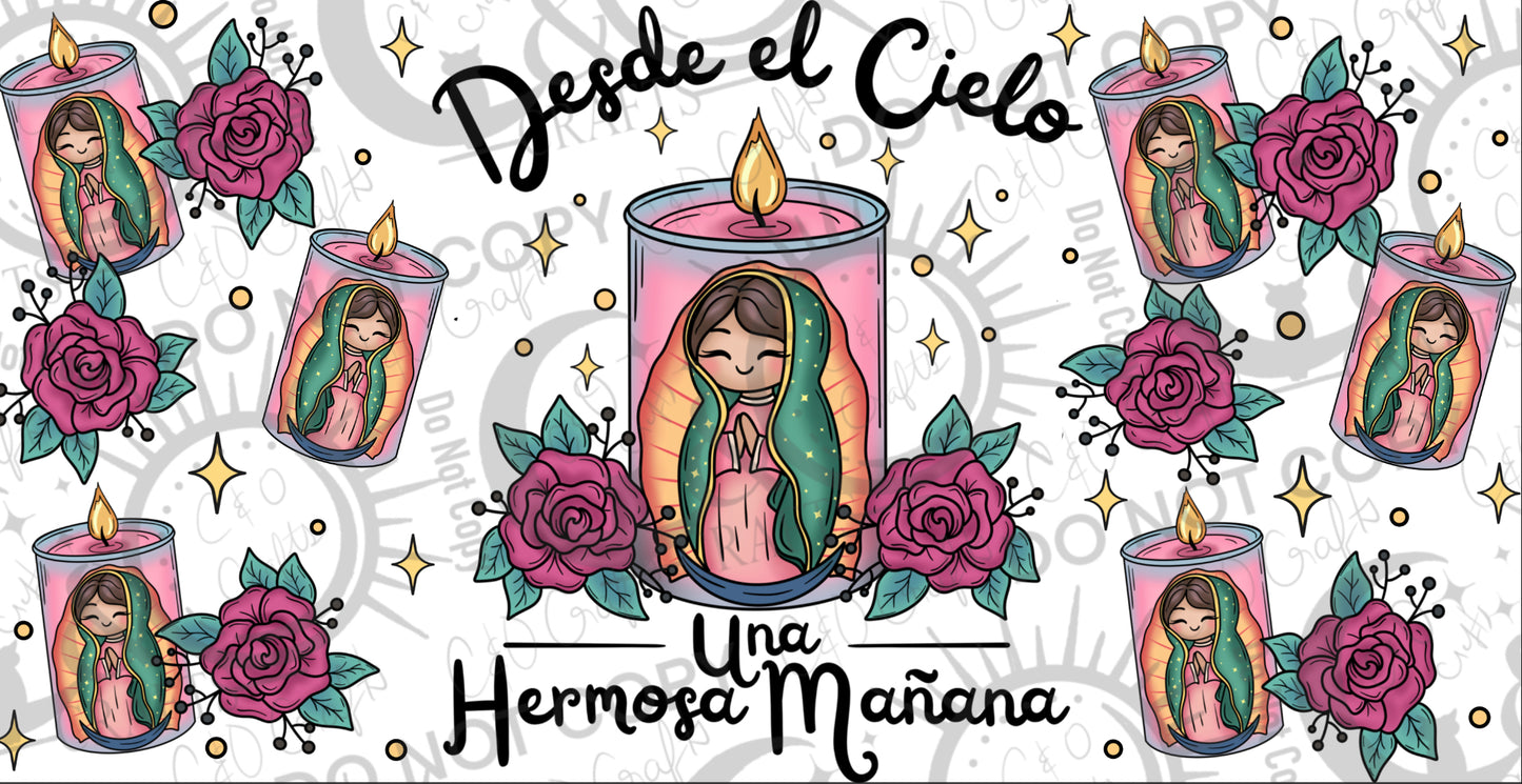 Virgencita Candle 16oz PNG