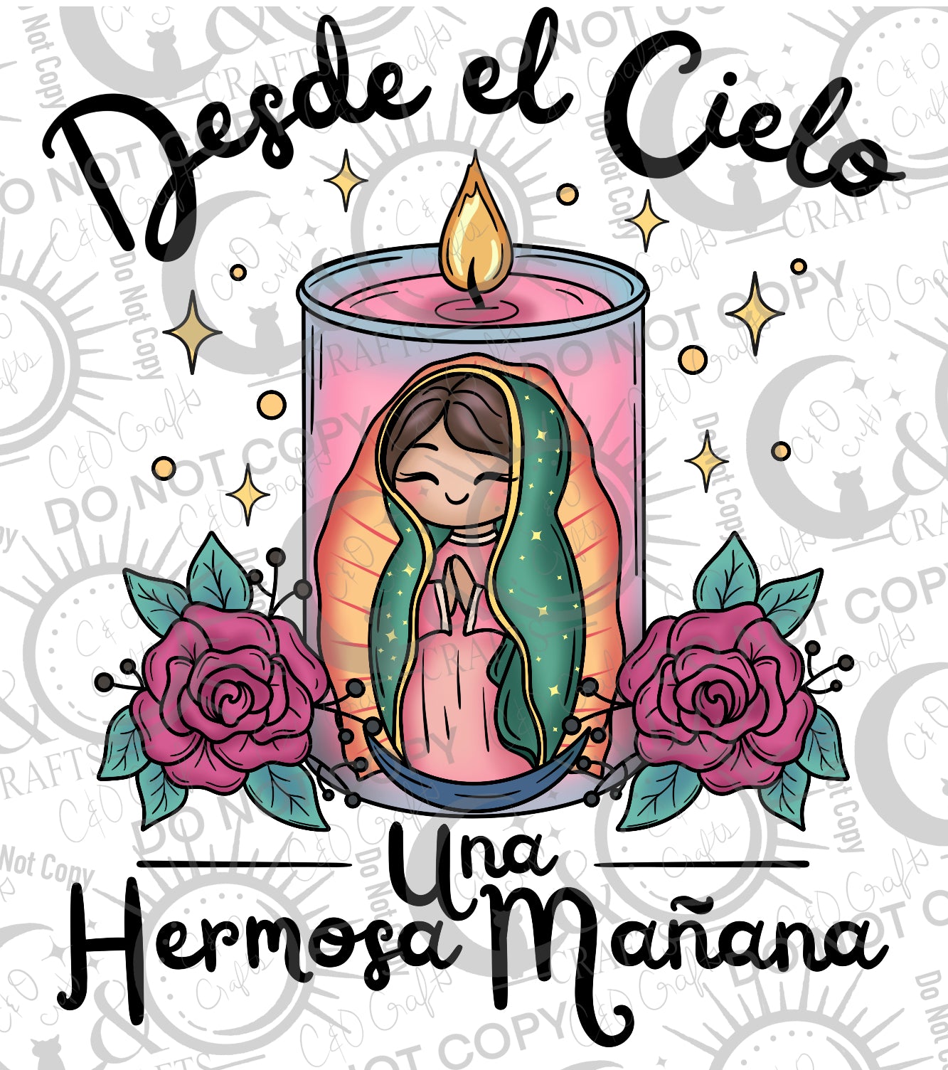 Virgencita Candle PNG
