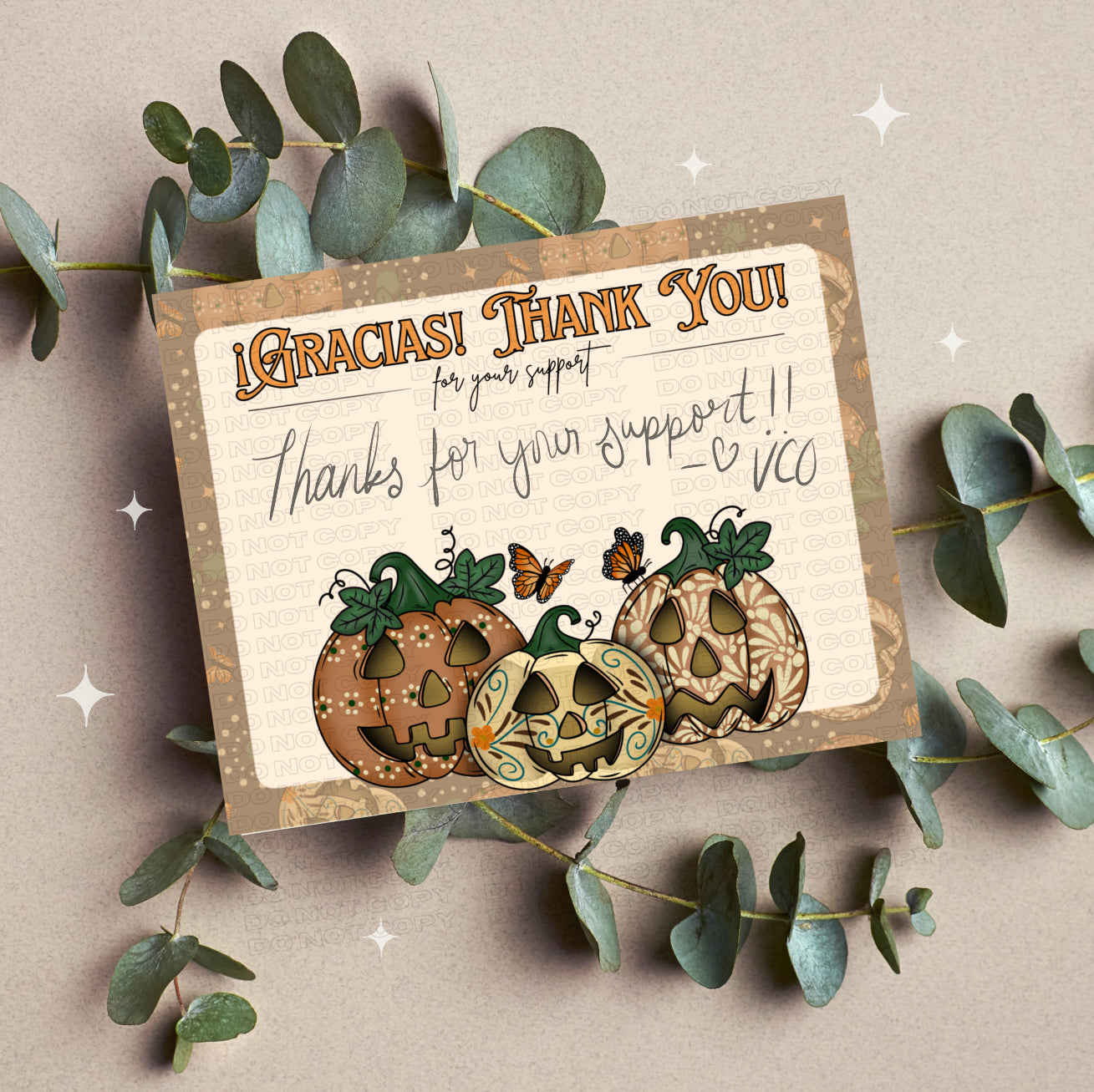 Talavera Pumpkins Insert Card PNG