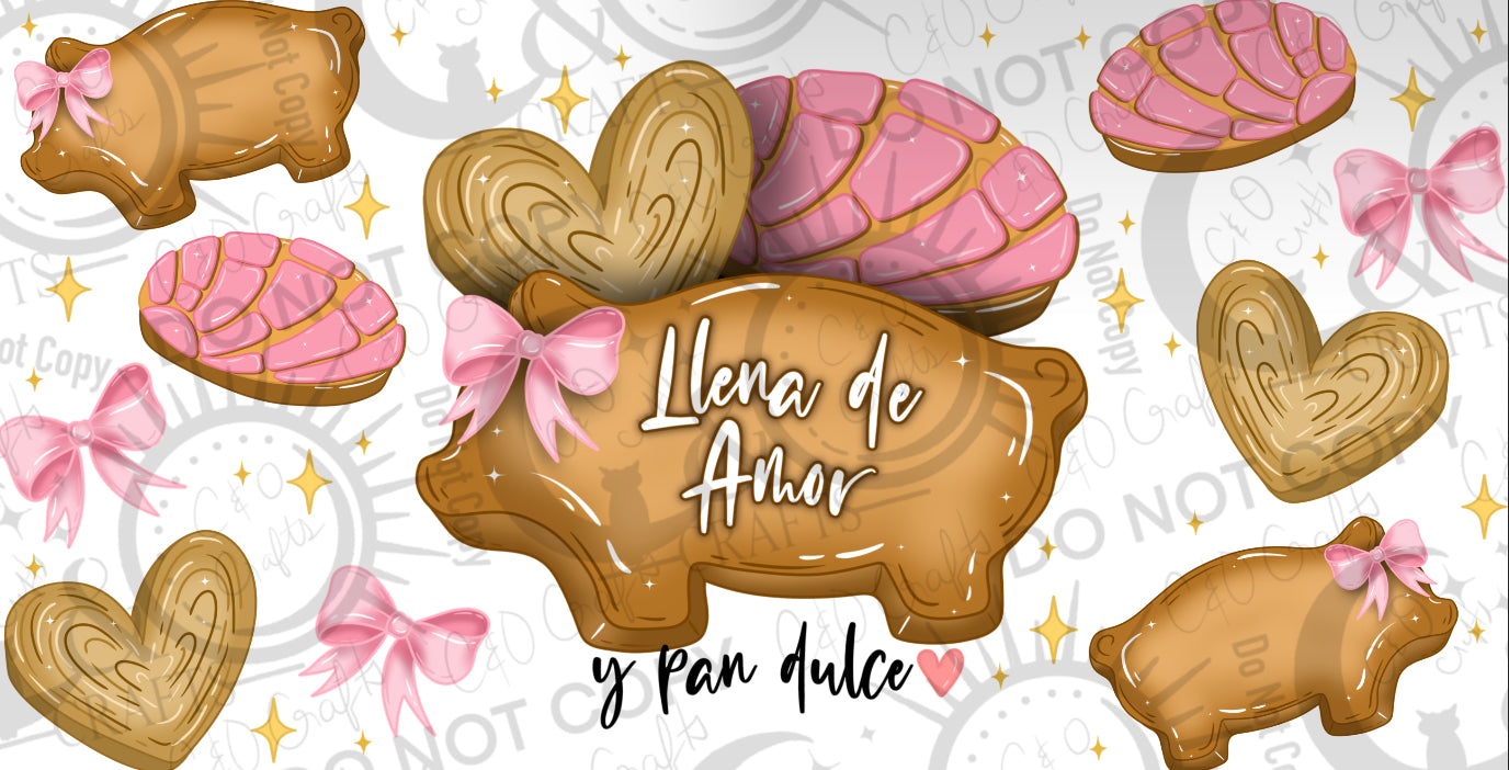 Llena de Amor 16oz PNG