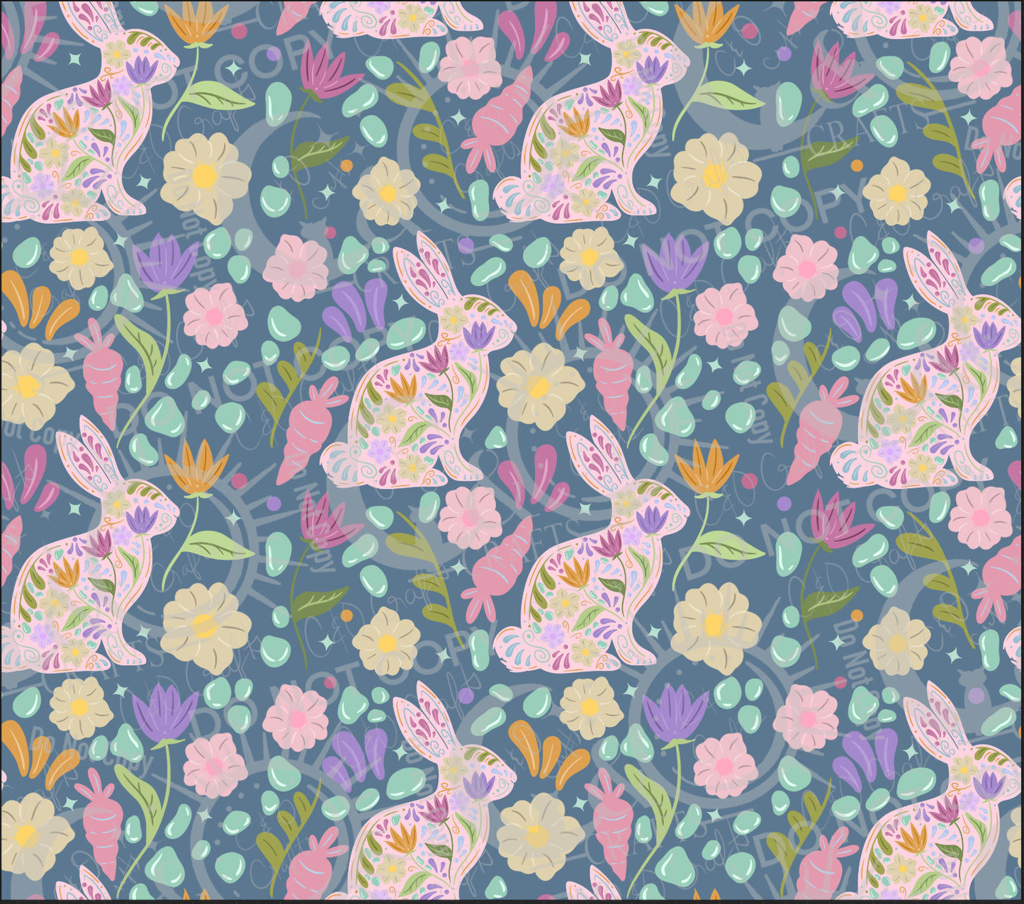 Talavera Bunny Pink Seamless 20oz Wrap PNG