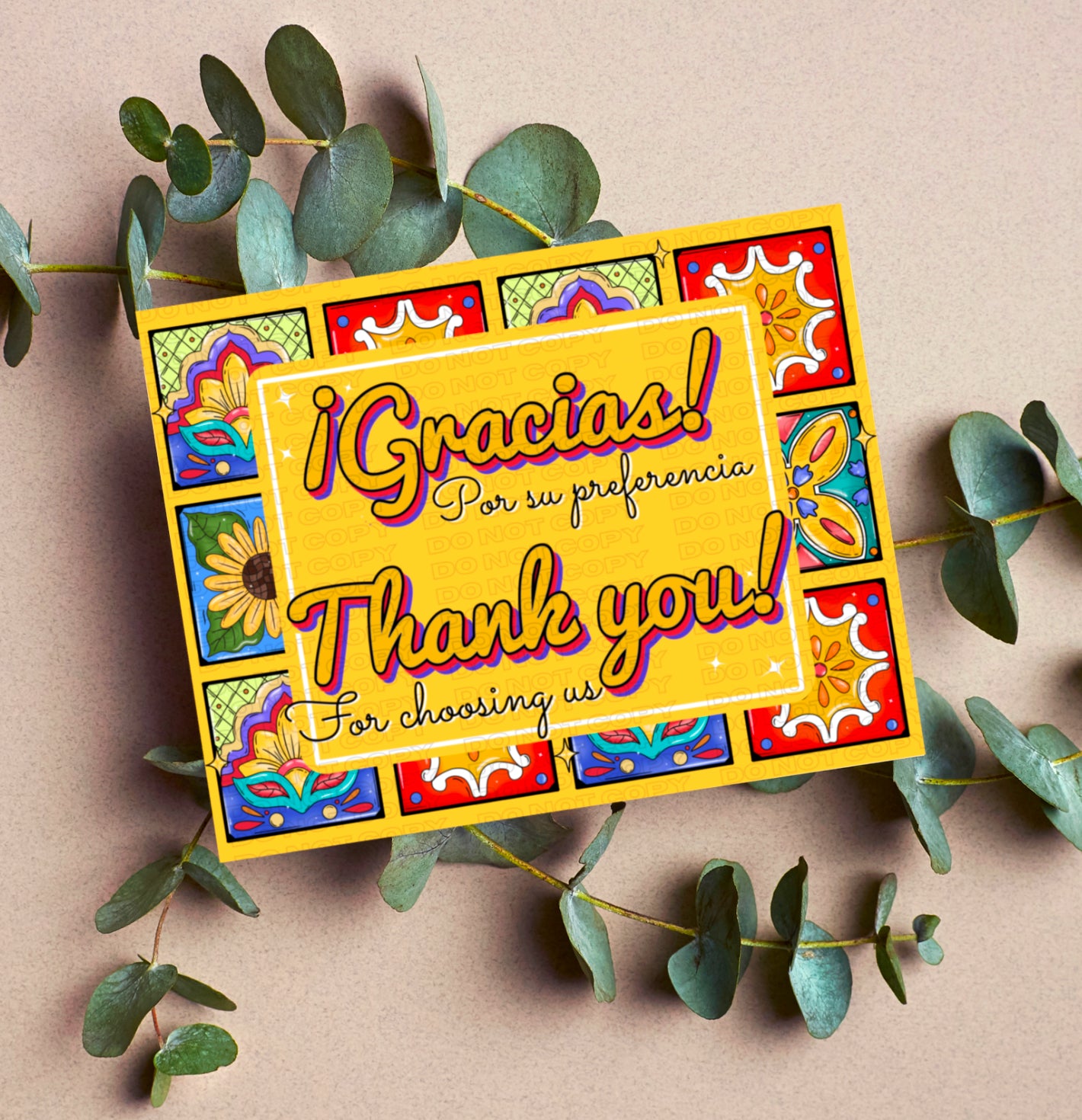 Talavera Style Insert Card PNG