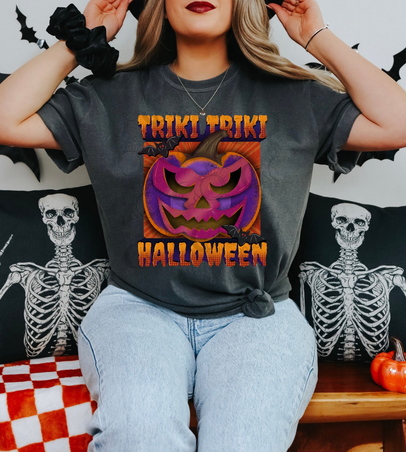 Luchadora Jack-o’-lantern PNG