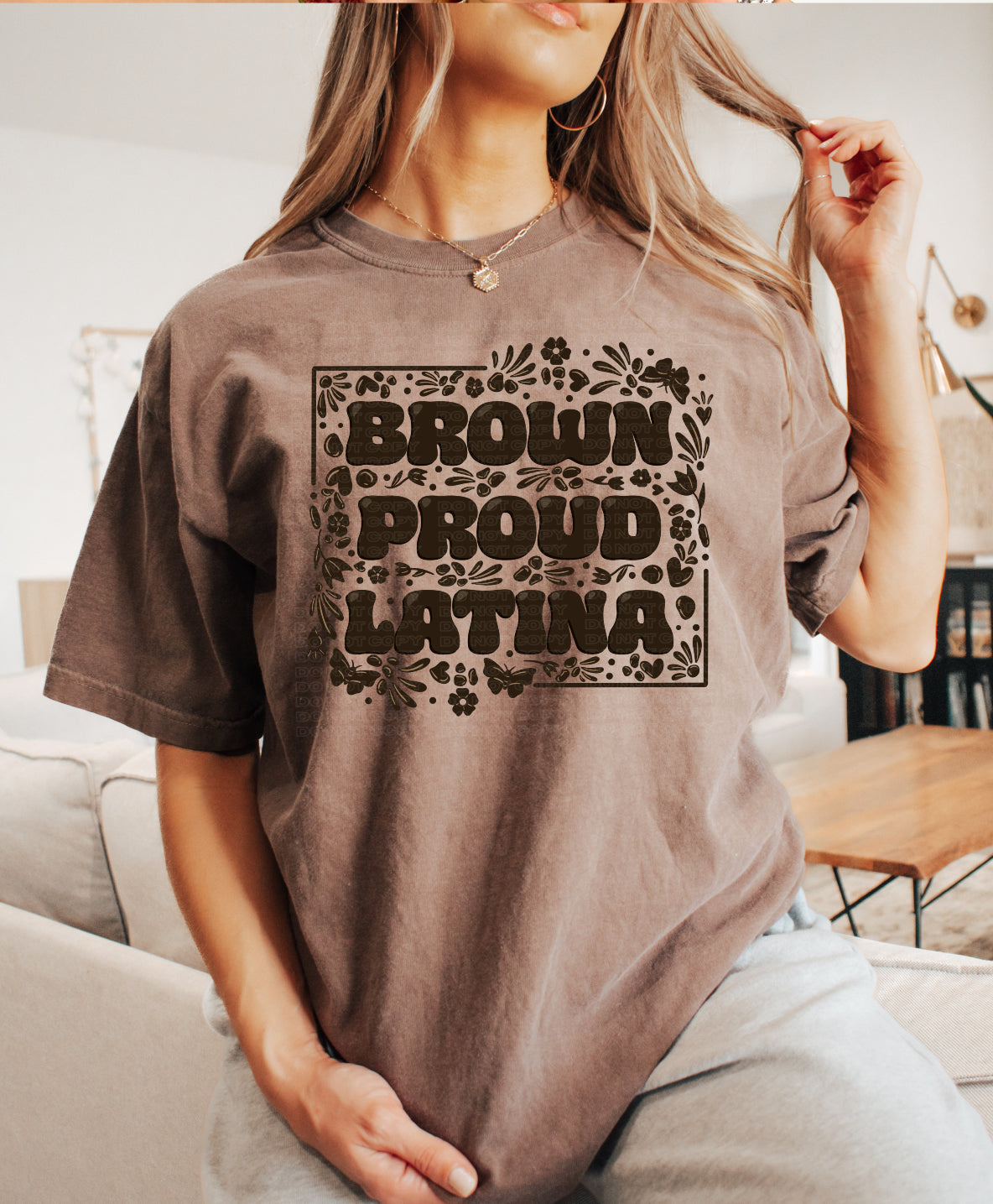 Brown Proud Latina (Brown) PNG