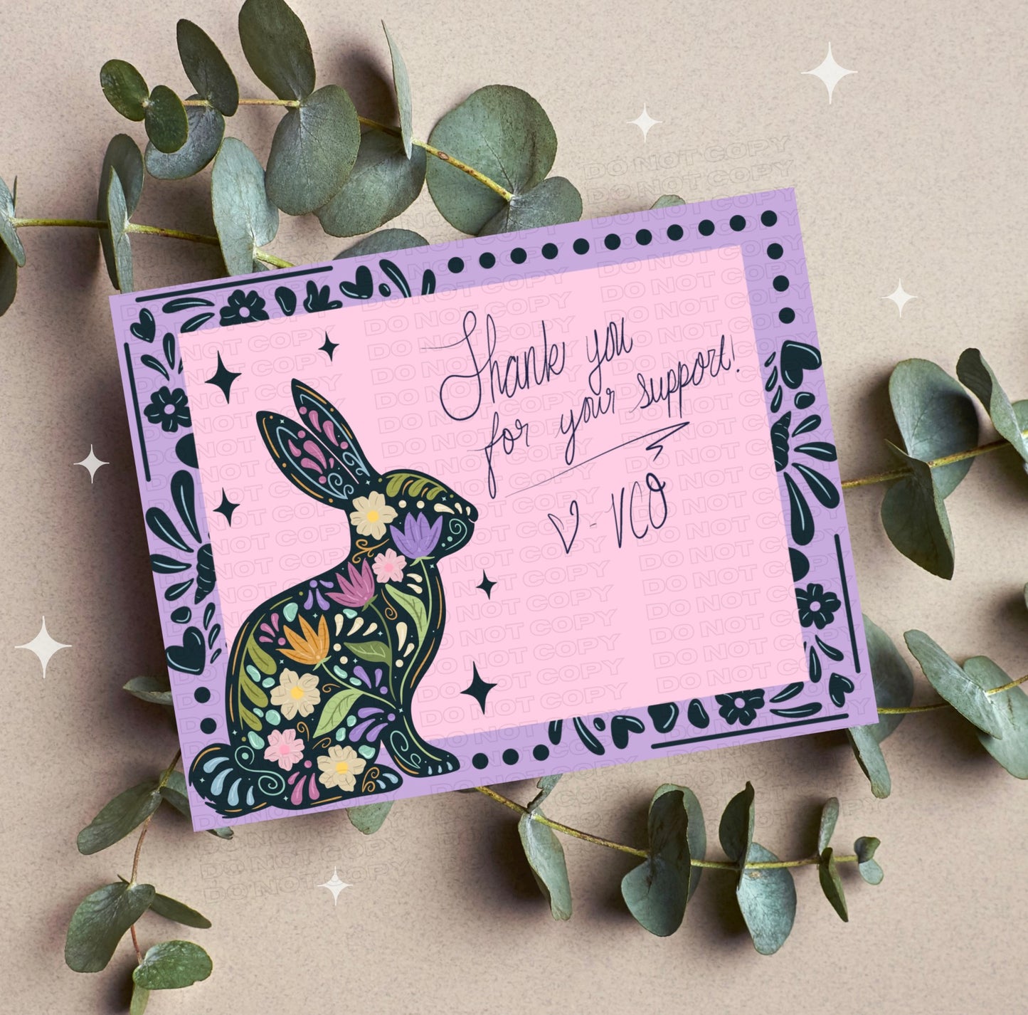 Talavera Bunny Insert Card PNG