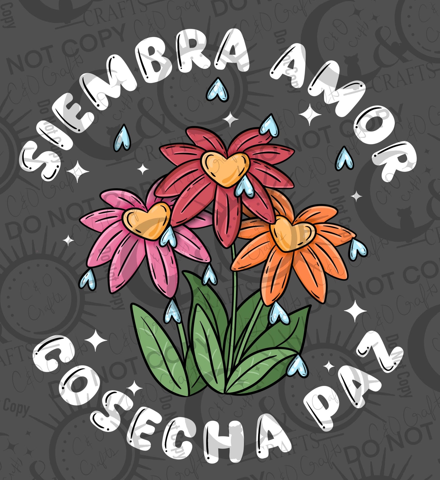 Siembra Amor PNGs (black/white)