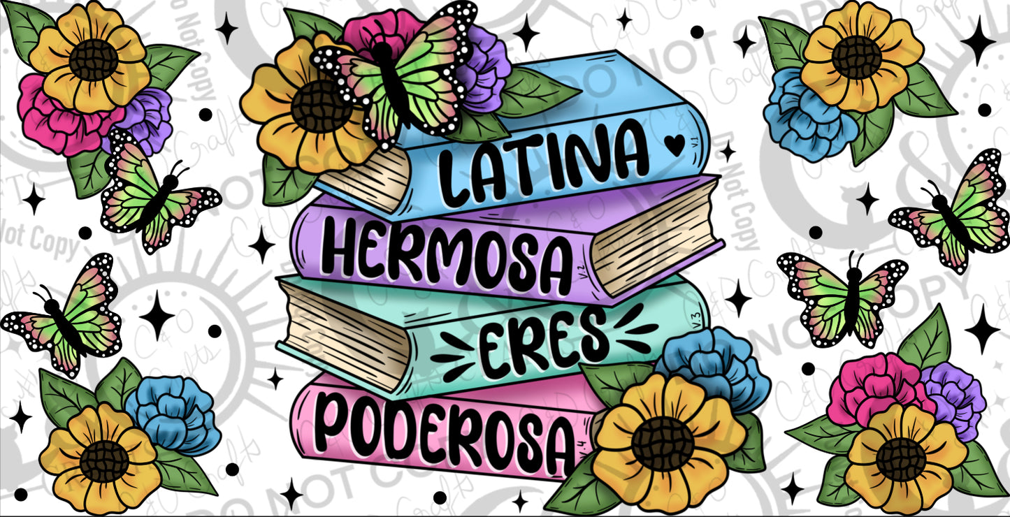 Butterfly Latina Poderosa 16oz PNG