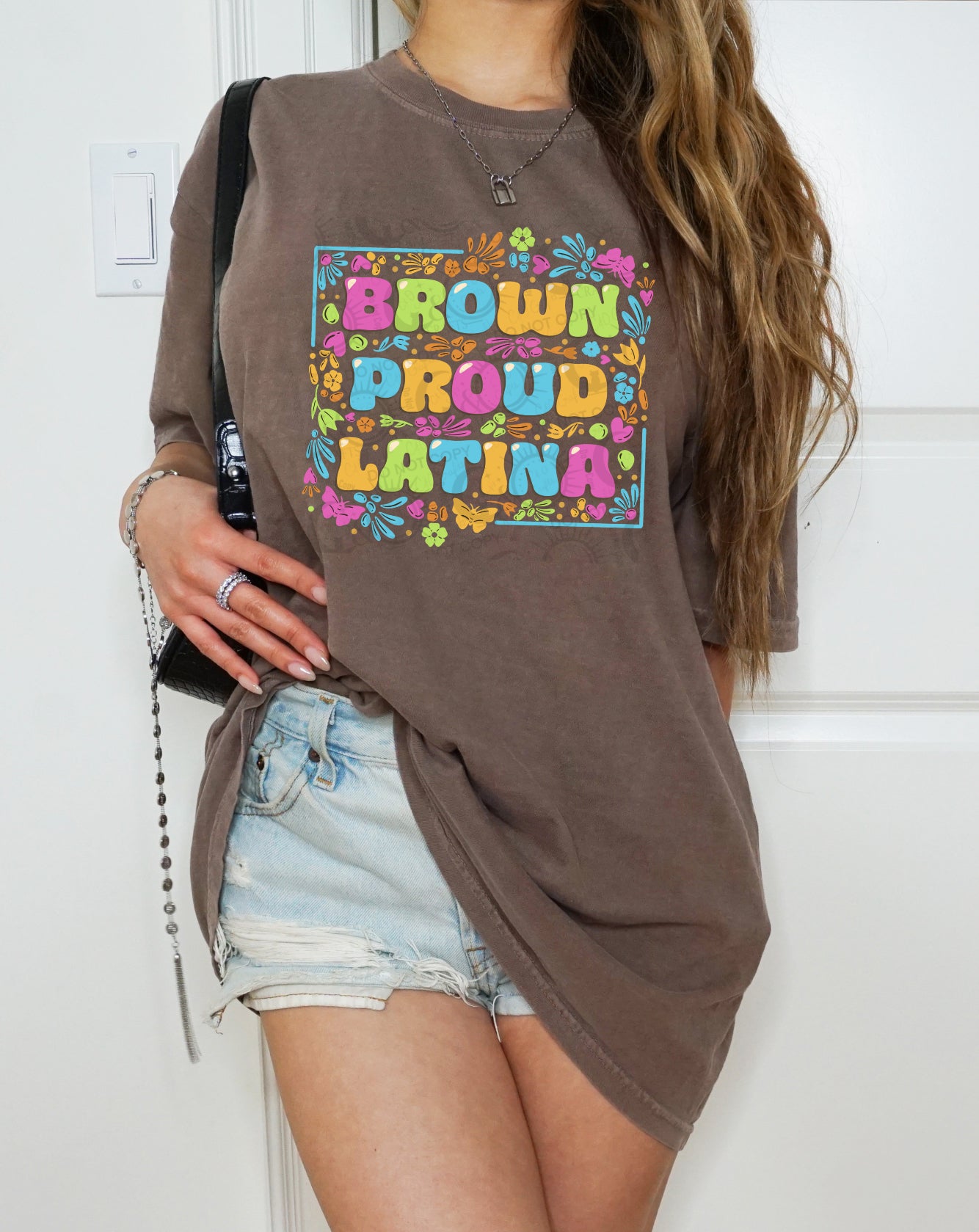 Brown Proud Latina PNG