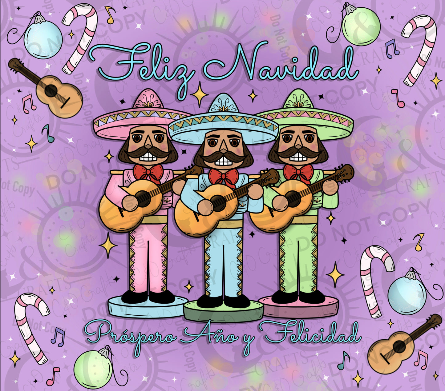 Mariachi Nutcrackers 20oz Wrap PNG