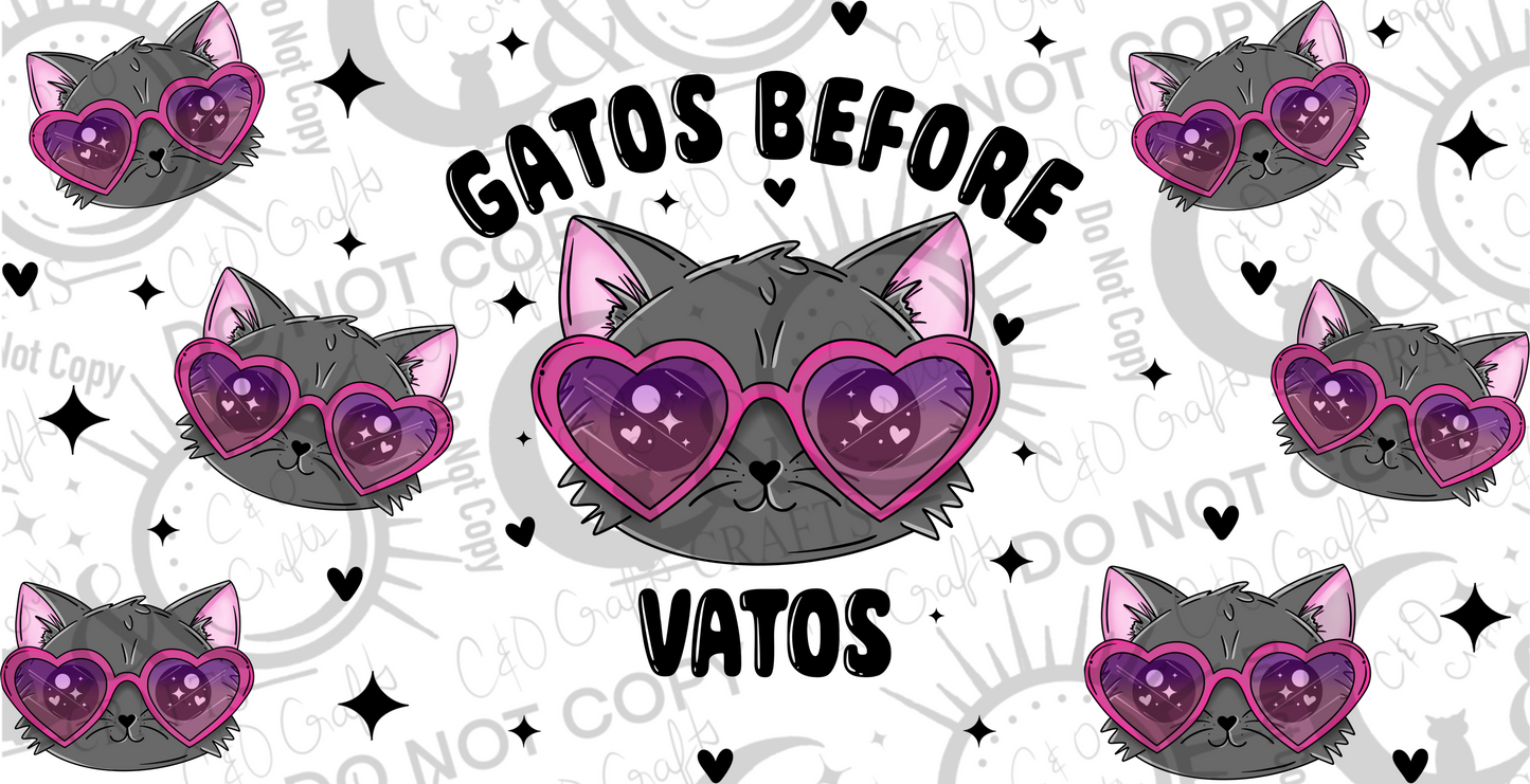 Gatos Before Vatos (gray) 16oz PNG
