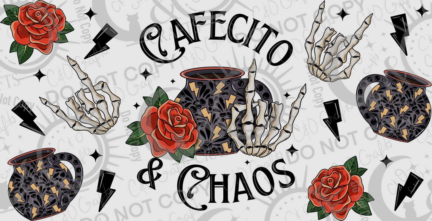 Café & Chaos 16oz PNG