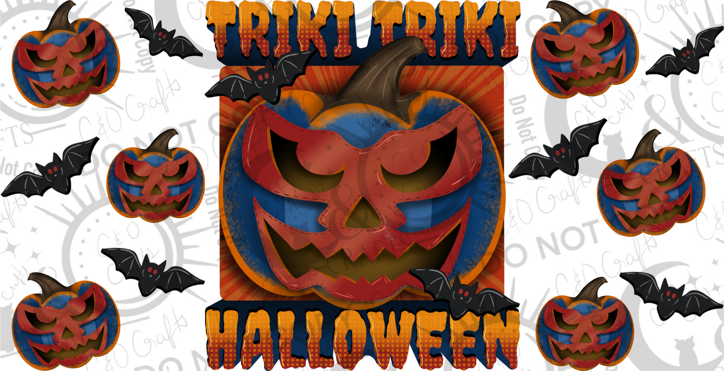 Luchador Jack-o’-lantern 16oz PNG