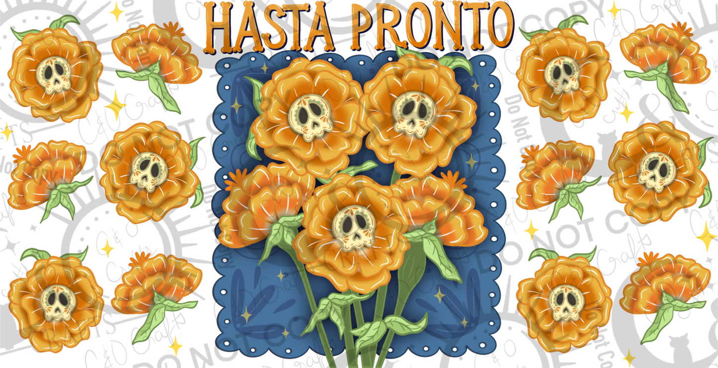 Hasta Pronto Blue 16oz PNG