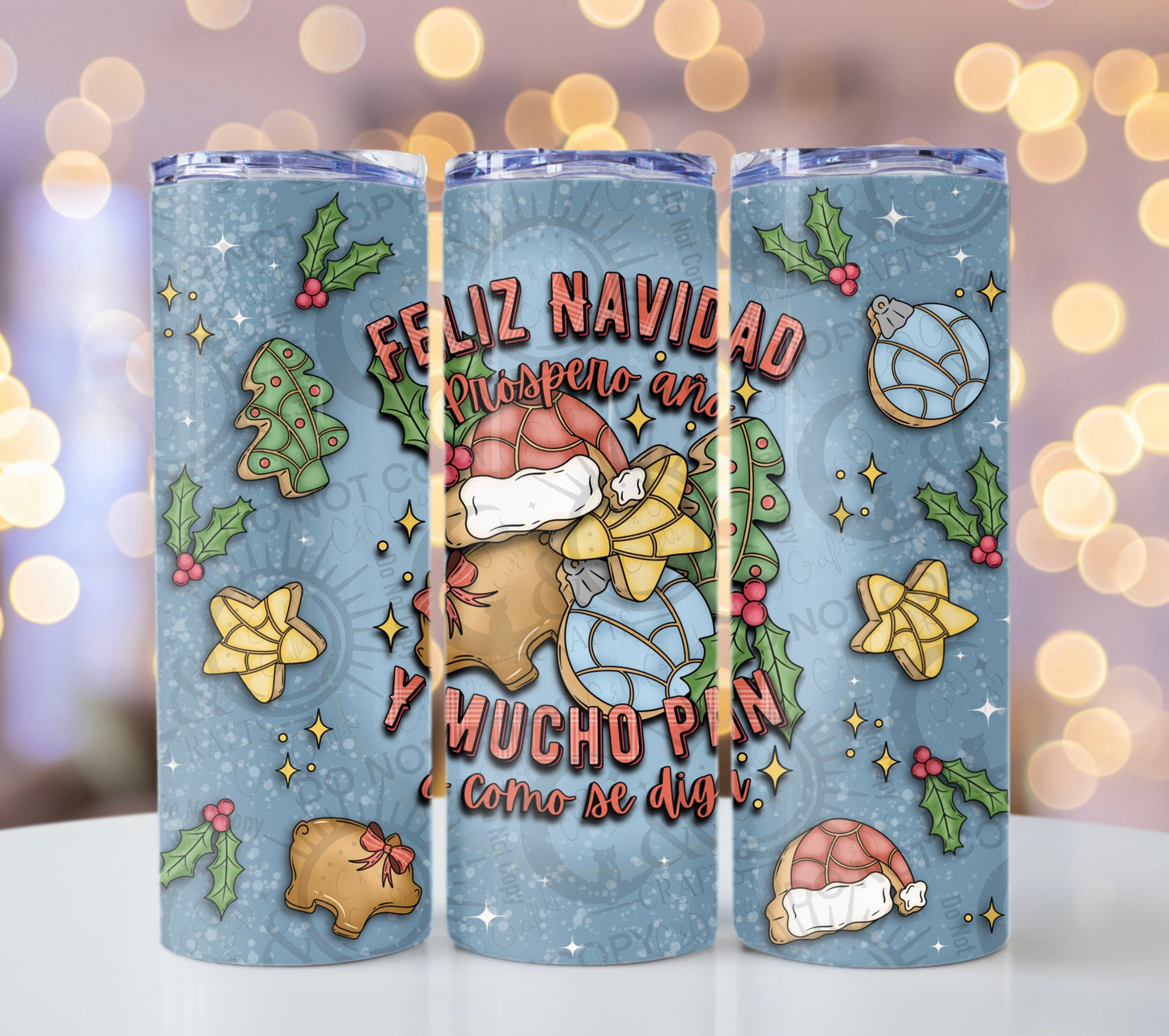 Mucho Pan Christmas 20oz Wrap PNG