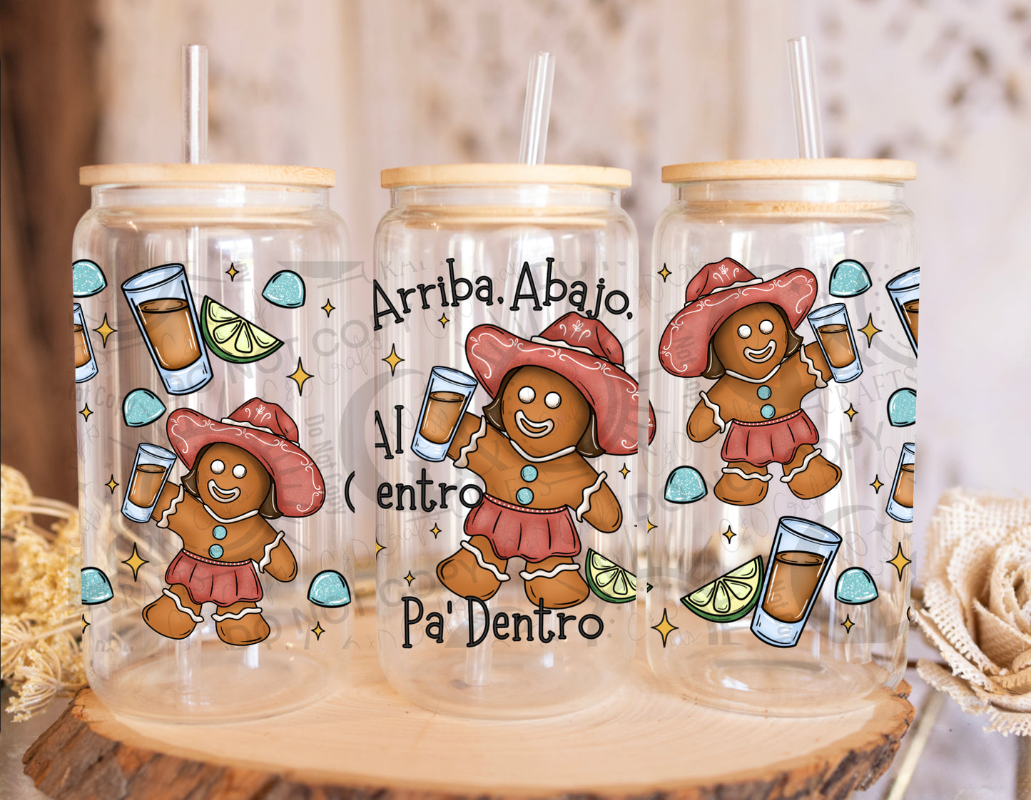 Gingerborracha Tequila & Gumdrops 16oz PNG