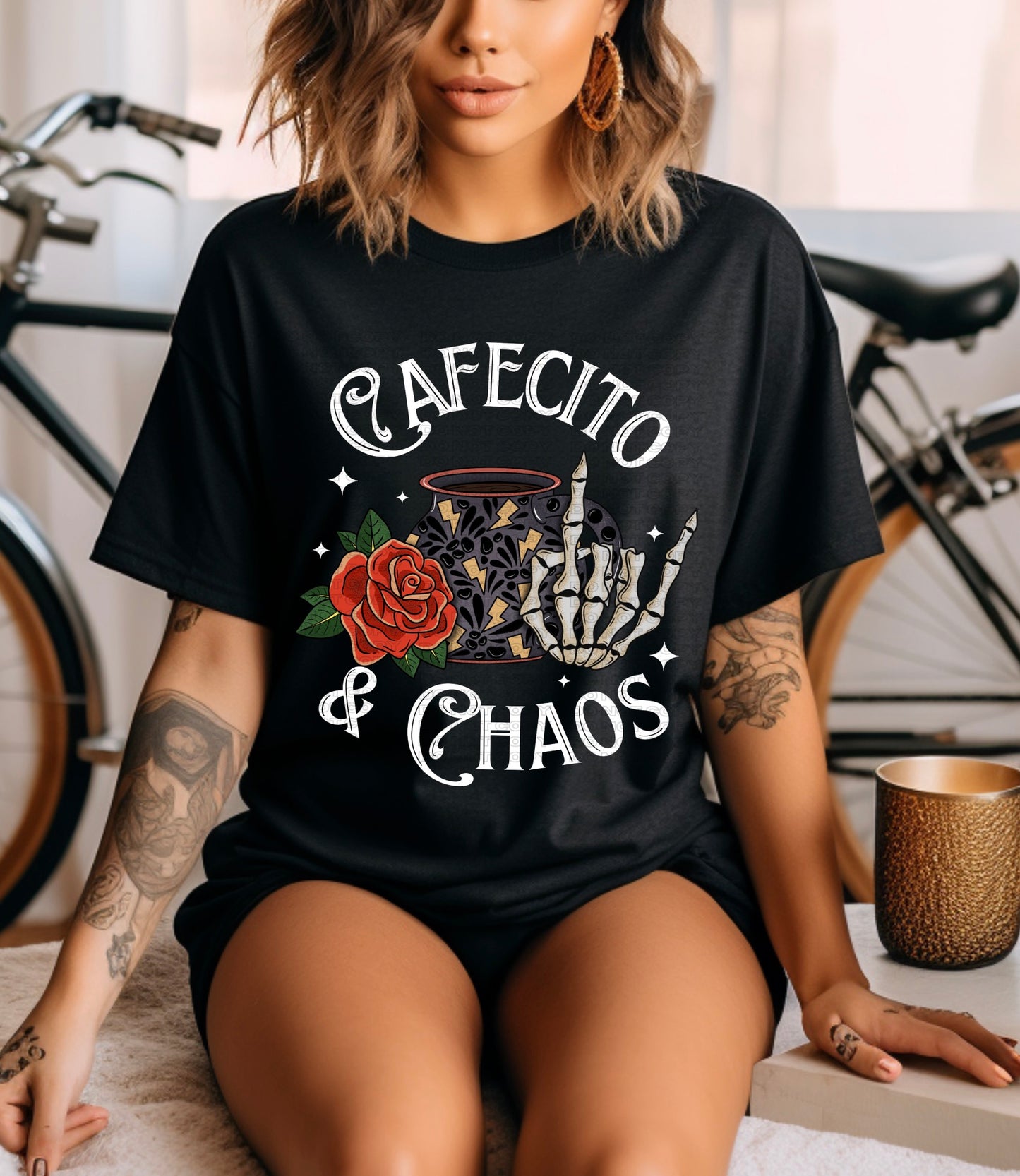 Café & Chaos PNGs (black/white)