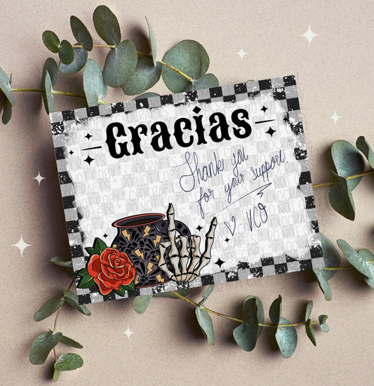 Grunge Cafecito Insert Card PNG