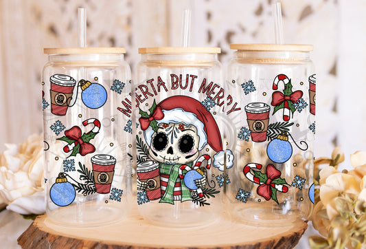 Muerta But Merry Calavera 16oz PNG