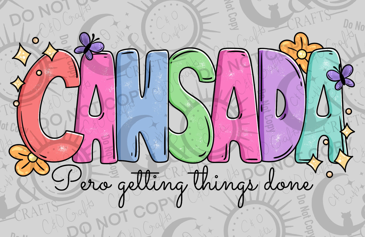 Cansada PNGs (black/white)