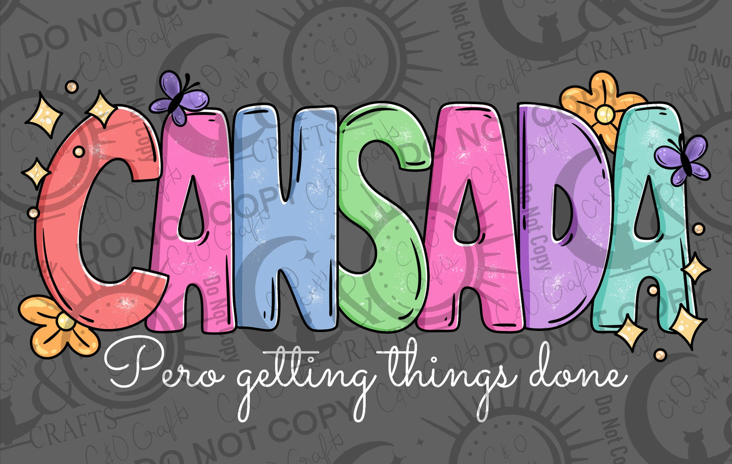 Cansada PNGs (black/white)