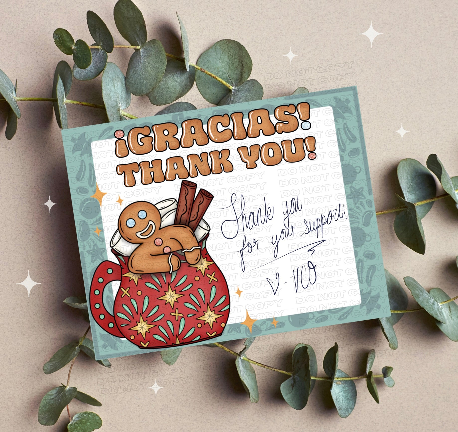 Gingerbread Insert Card PNG – C&O Crafts