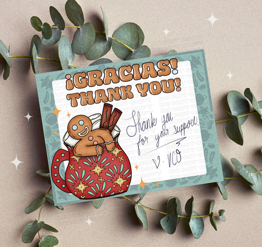 Gingerbread Insert Card PNG