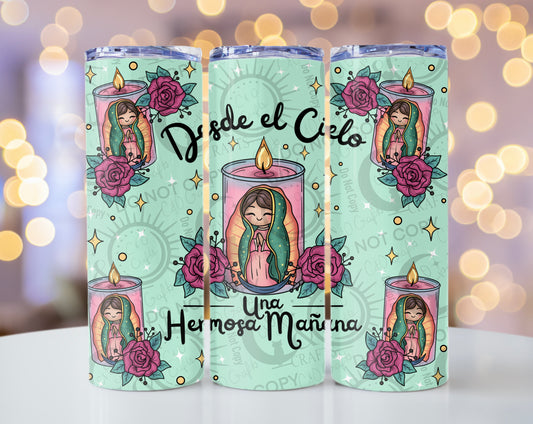 Virgencita Candle 20oz Wrap PNG