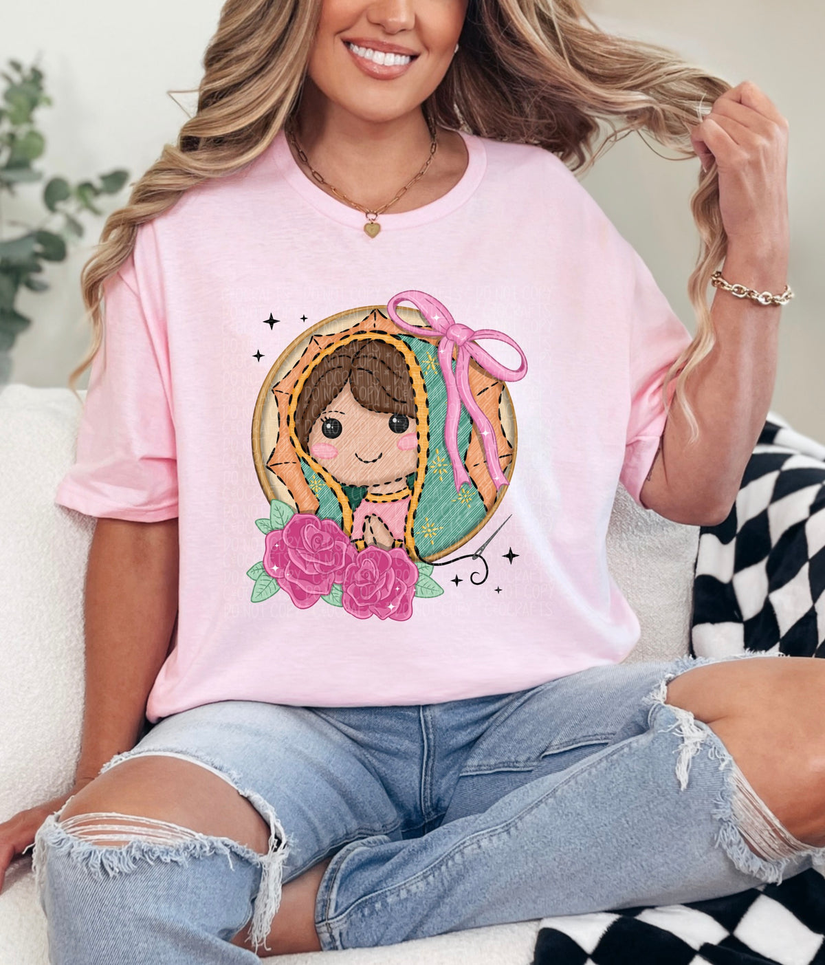 Embroidered Virgencita PNG
