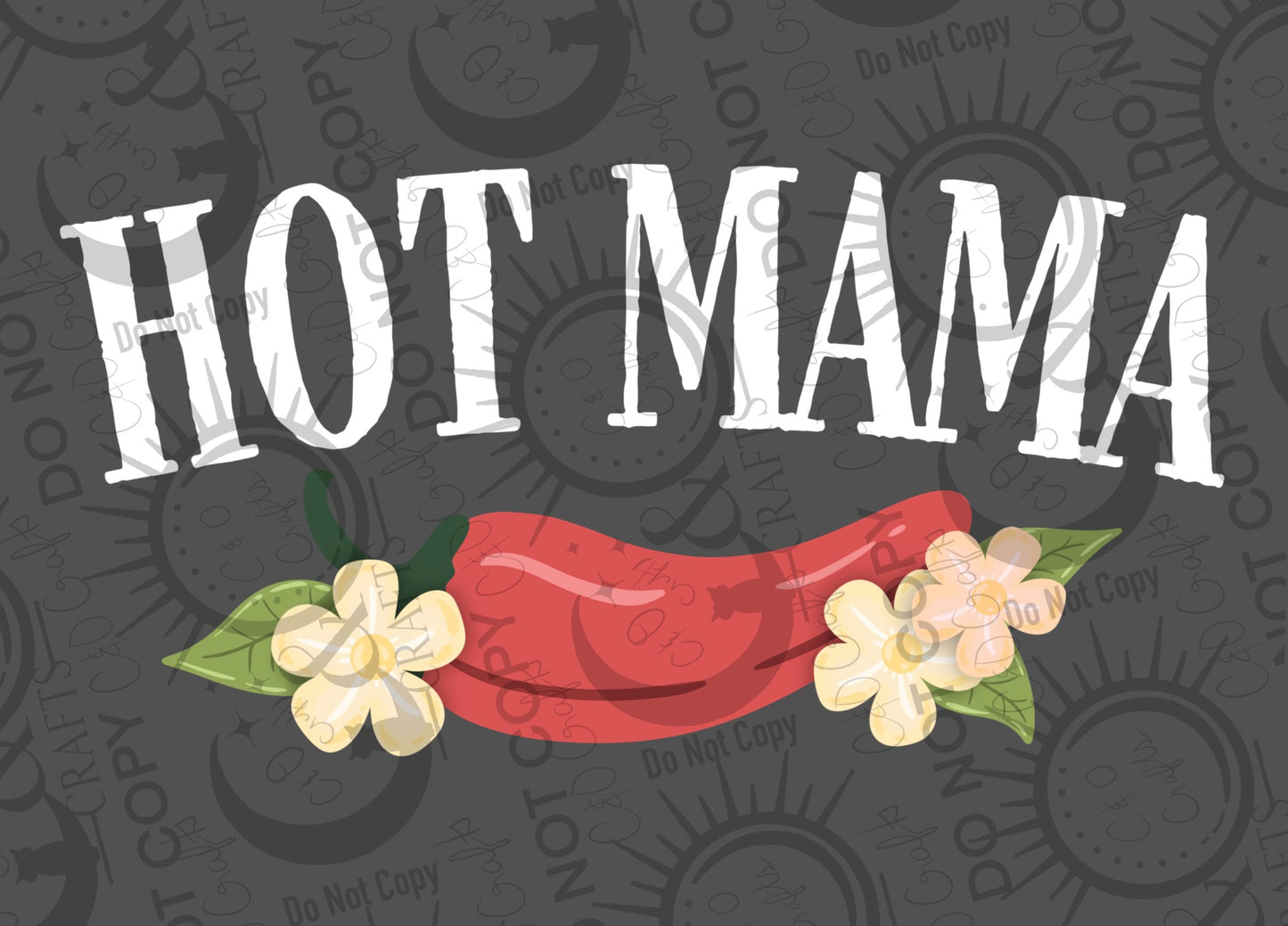 Hot Mama PNGs (black/white)