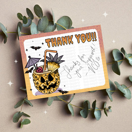 Spooky Pineapple Insert Card PNG