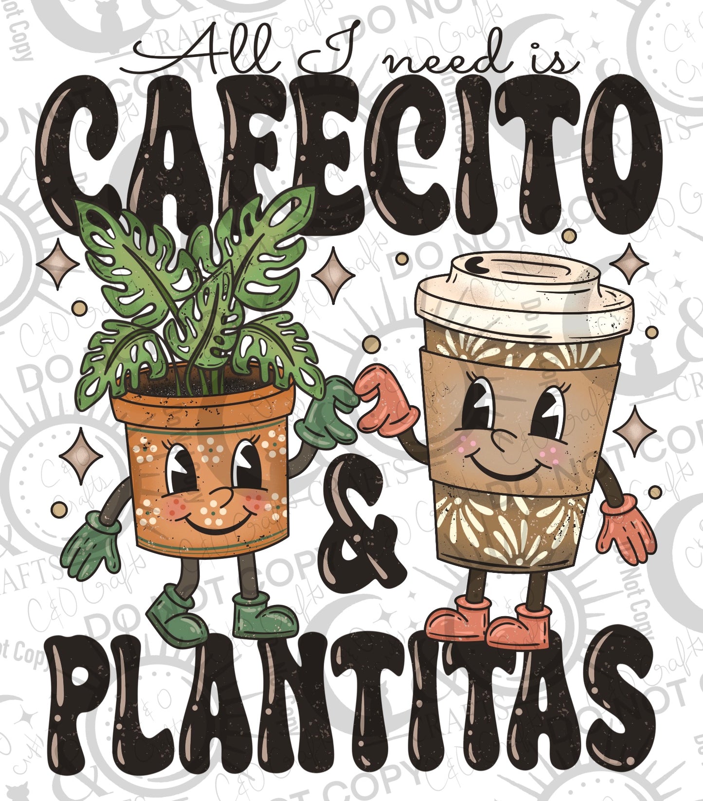 Café y Plantitas PNG