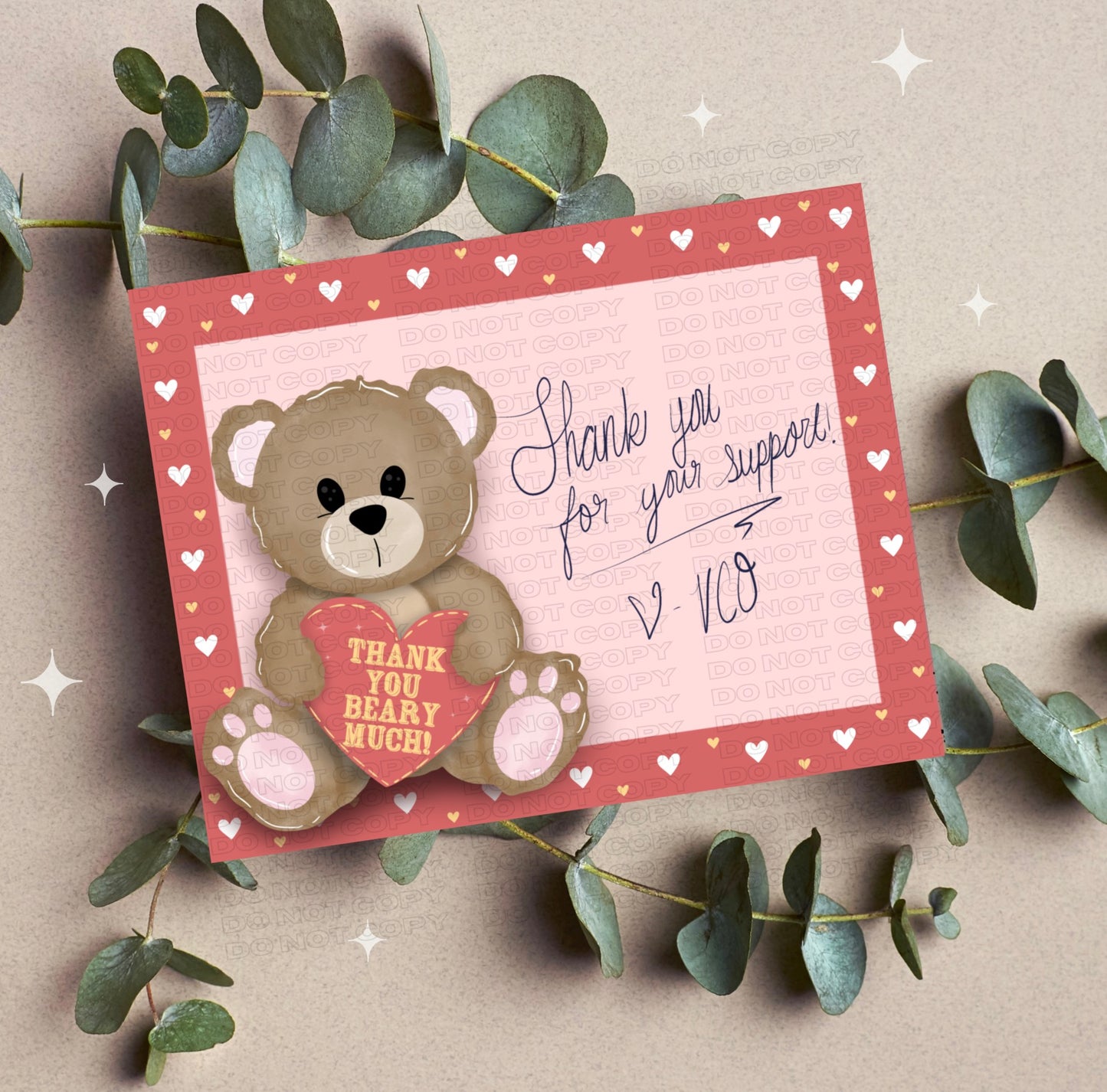 Beary Much Insert Card PNG