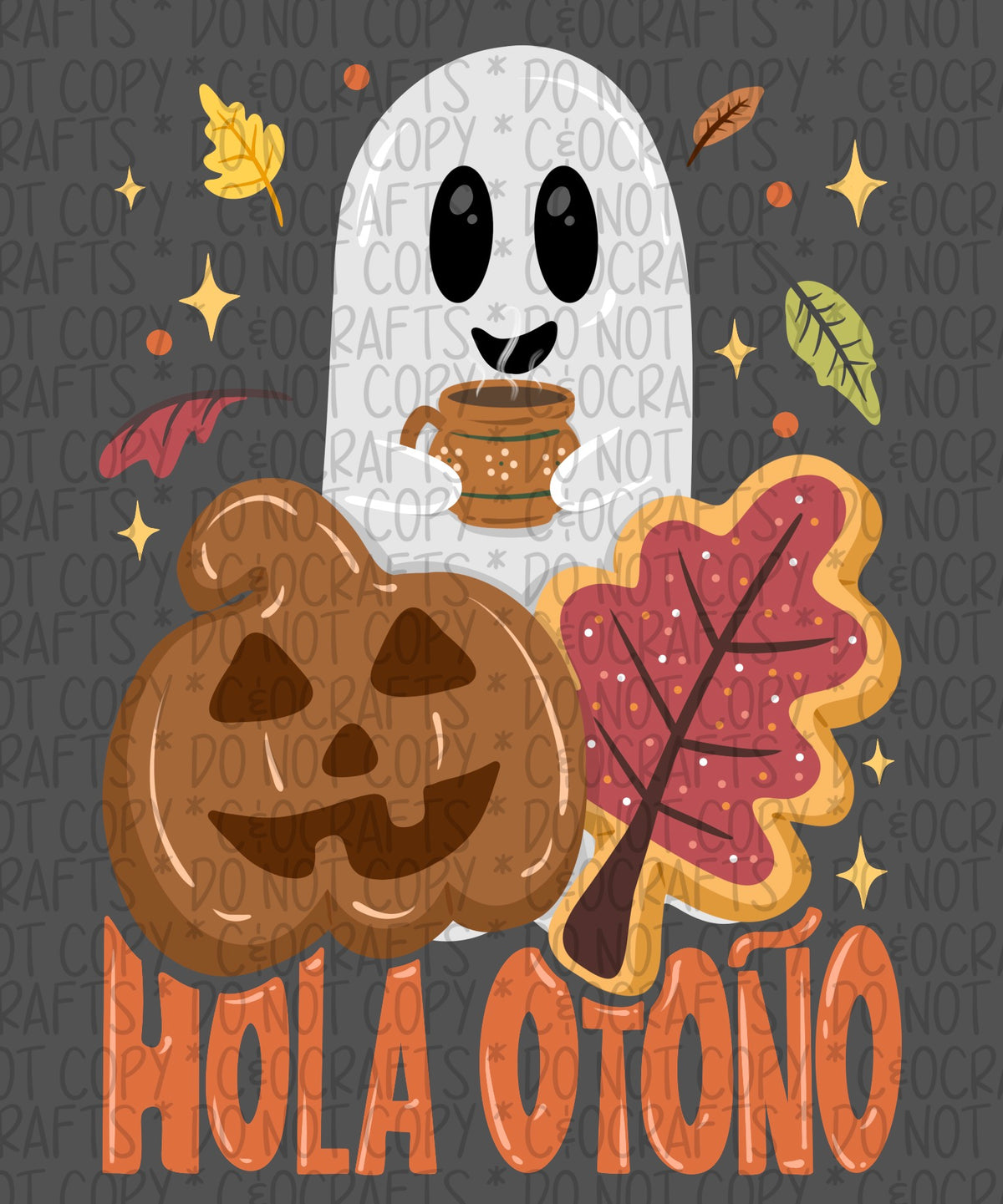 Hola Otoño PNGs (brown/orange)