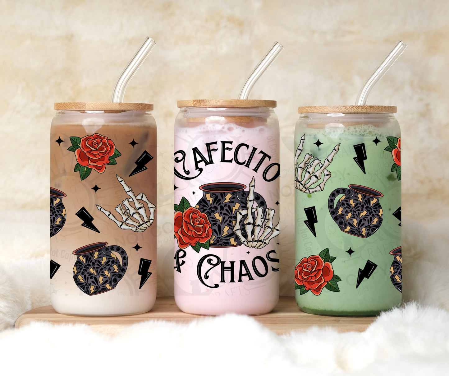 Café & Chaos 16oz PNG