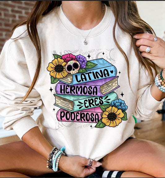 Latina Poderosa Skull PNG