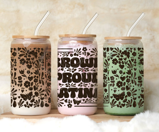 Brown Proud Latina 2-16oz PNG