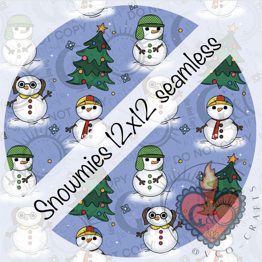 Snowmies Del 8 12x12inch Seamless