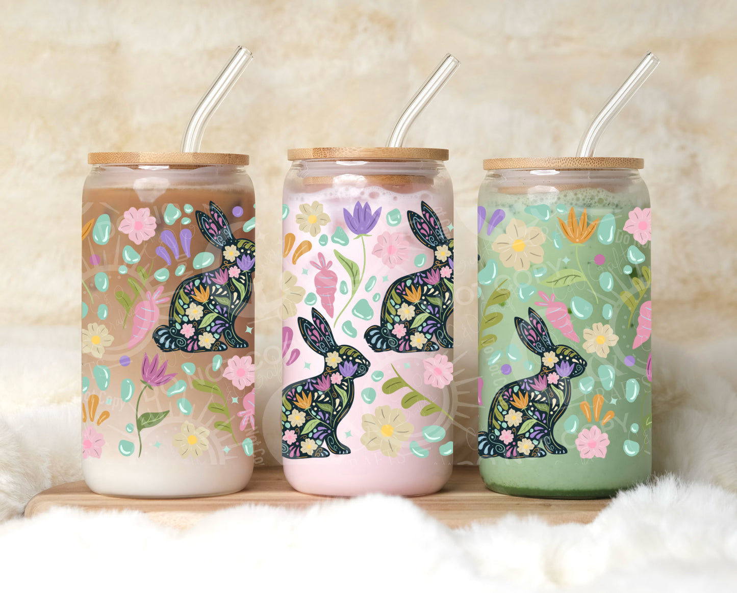 Talavera Bunny 16oz PNG