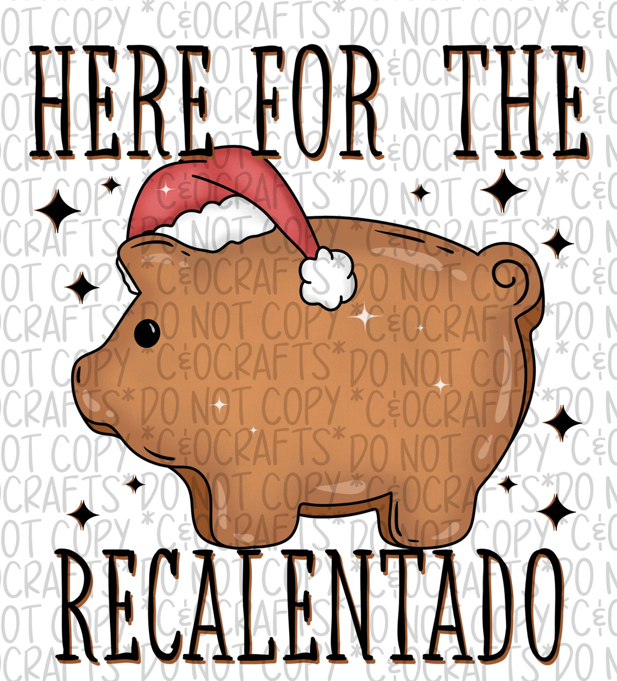 X-Mas Puerquito PNGs (black/white)